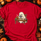 T-shirt Fantôme beloteur sérieux, coloris rouge