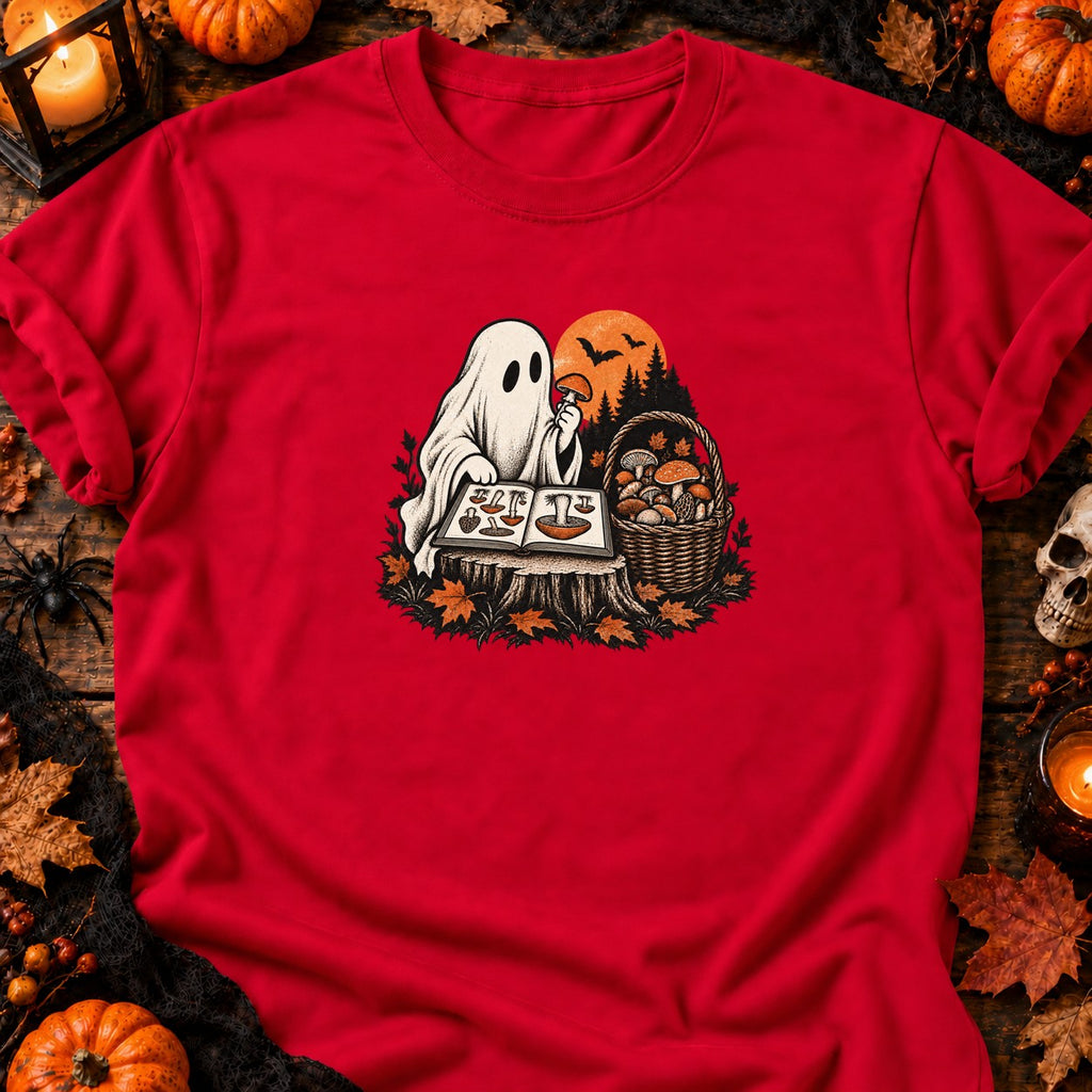 T-shirt Fantôme mycologue vintage, coloris rouge