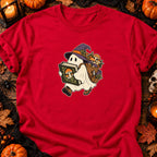 T-shirt Fantôme mycologue en balade, coloris rouge