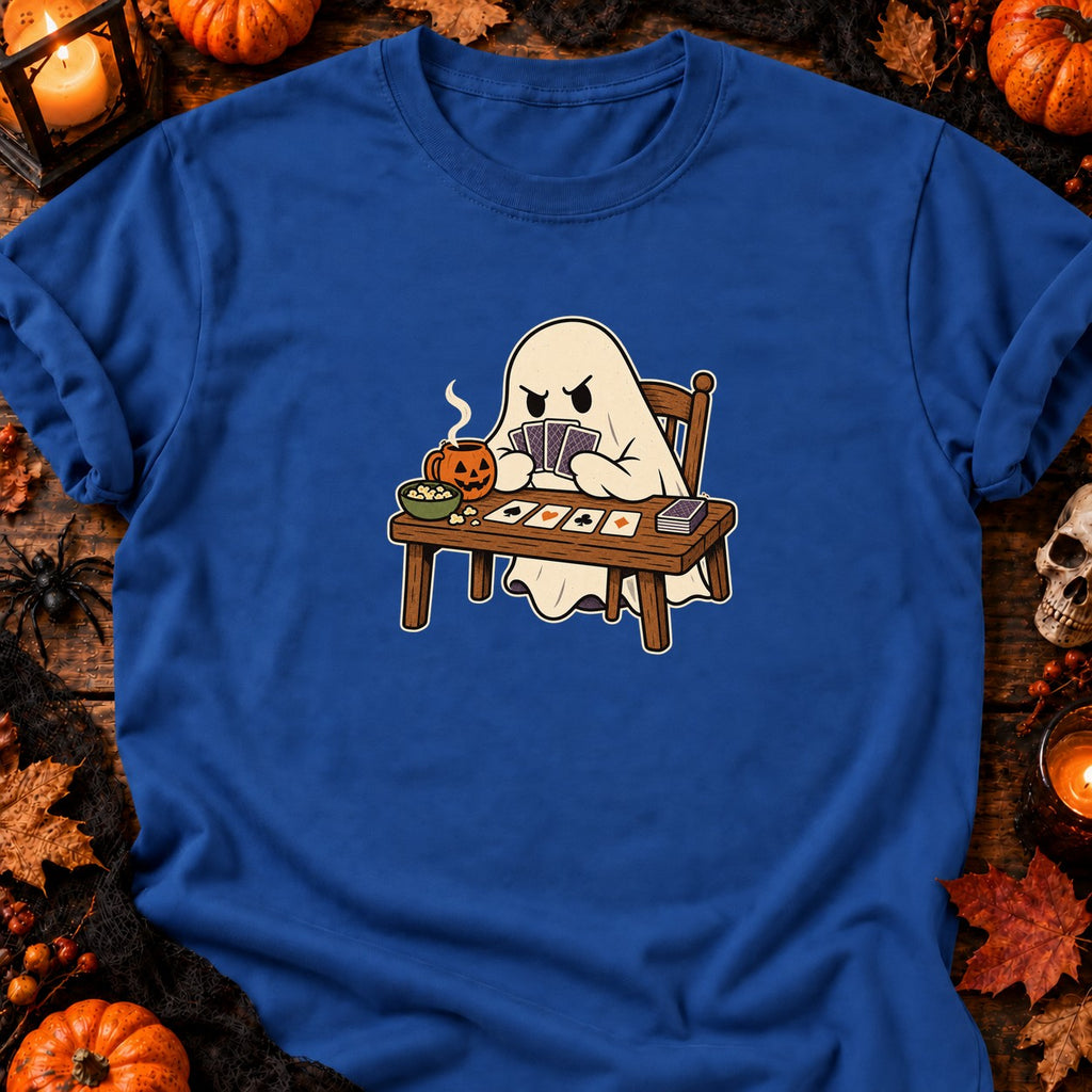 T-shirt Fantôme beloteur sérieux, coloris bleu roi