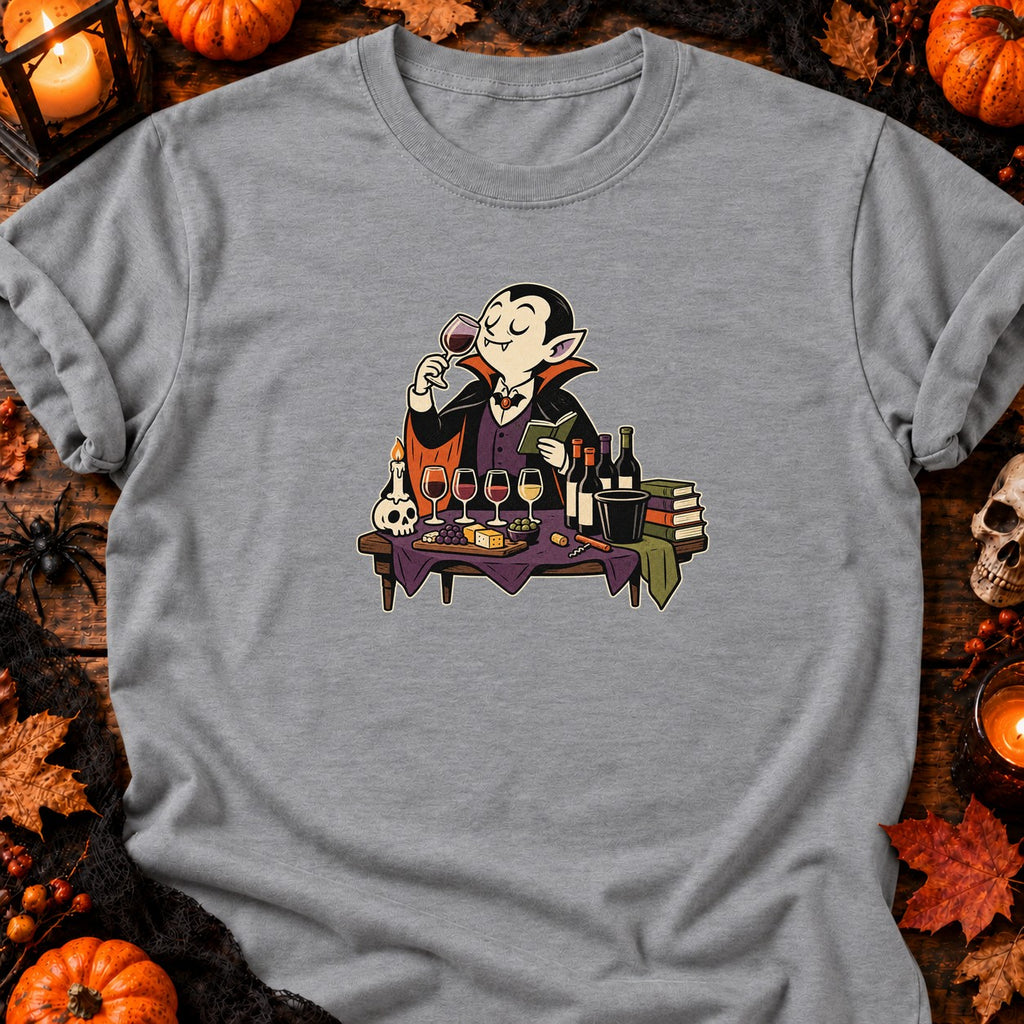 T-shirt Vampire Dégustation de Vin, coloris gris sport