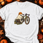 T-shirt Fantôme cycliste et kit de réparation, coloris blanc