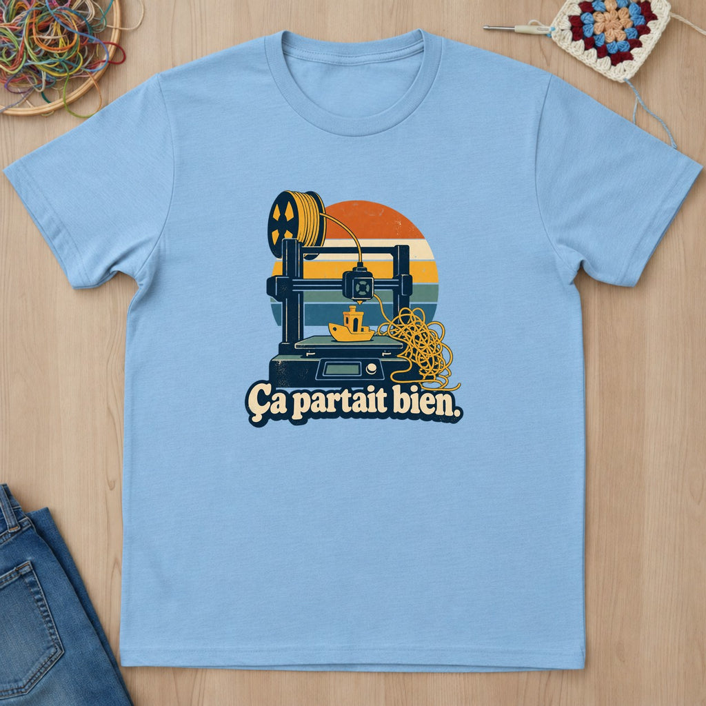 T-shirt mockup — Light Blue