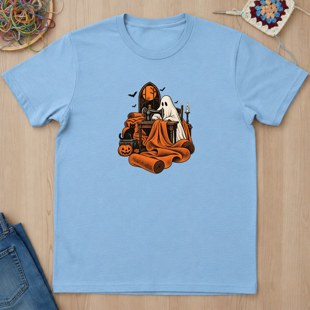 T-shirt mockup — Light Blue