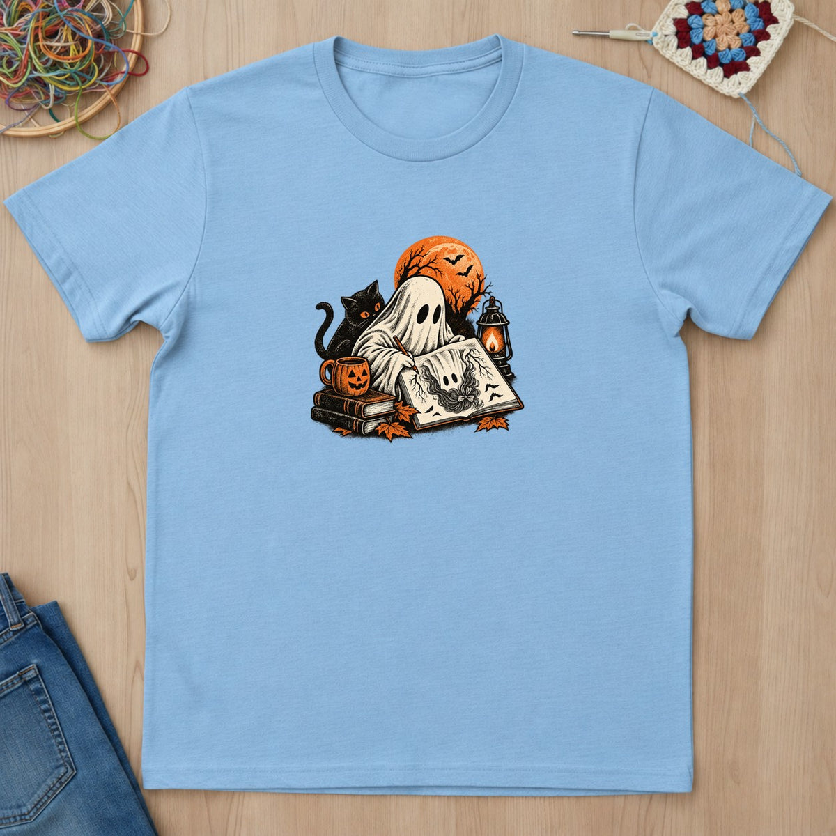 T-shirt mockup — Light Blue