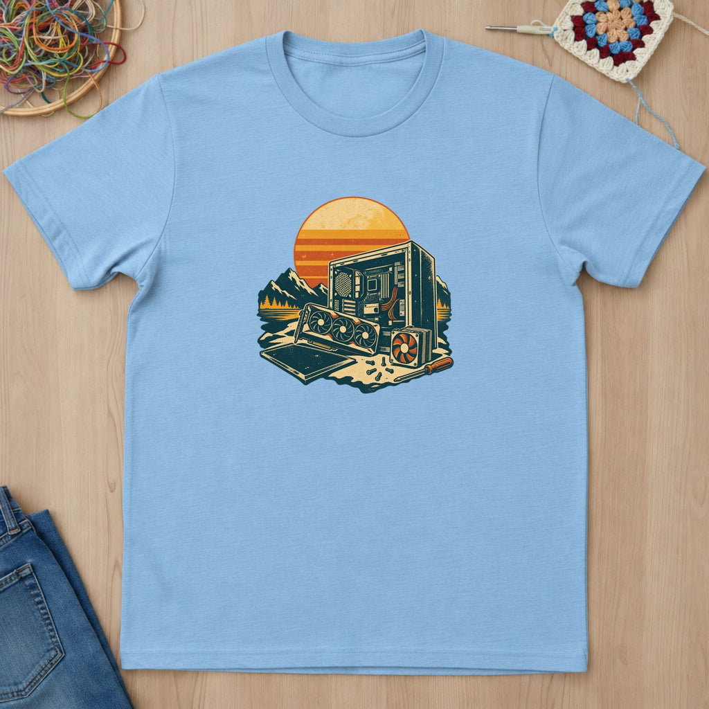 T-shirt mockup — Light Blue