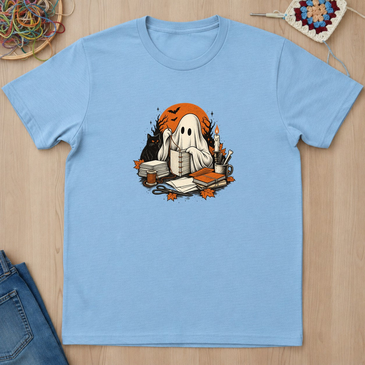 T-shirt mockup — Light Blue