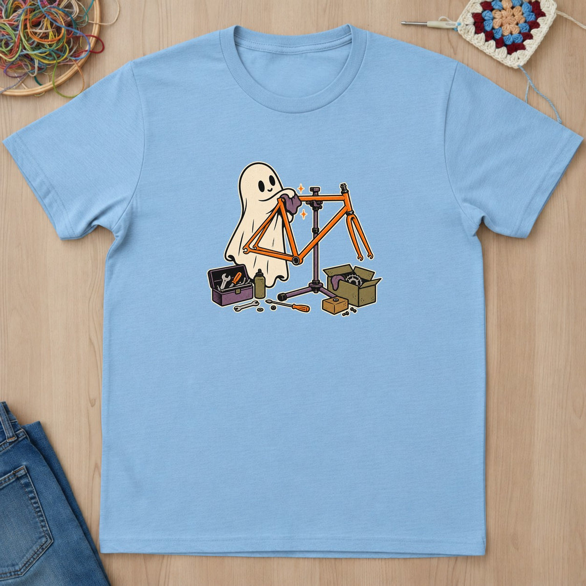 T-shirt mockup — Light Blue