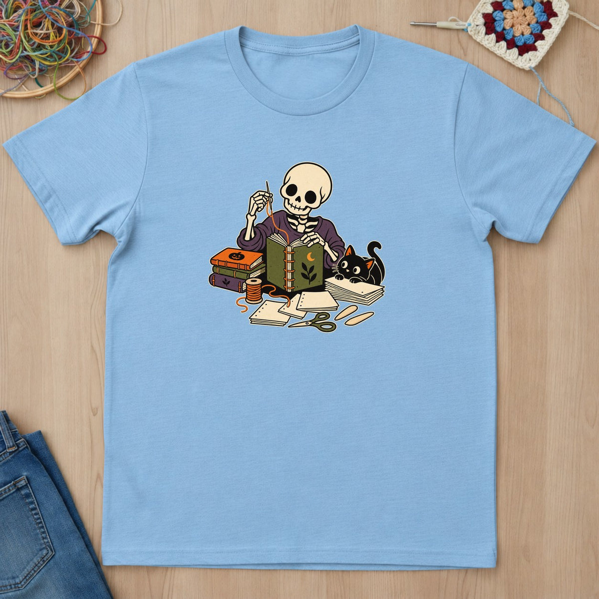 T-shirt mockup — Light Blue