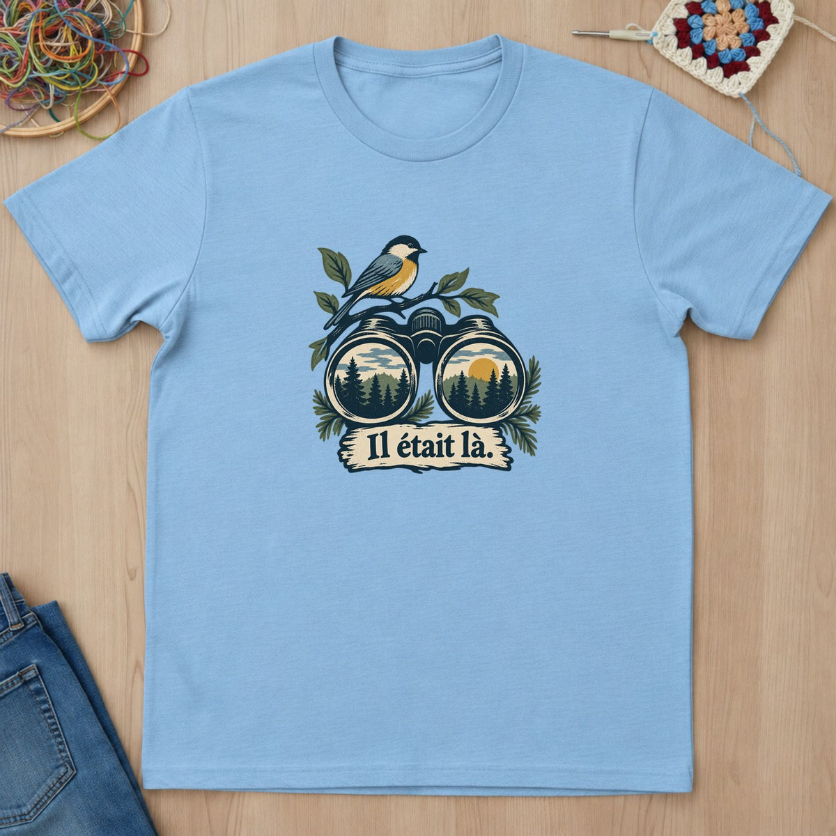 T-shirt mockup — Light Blue