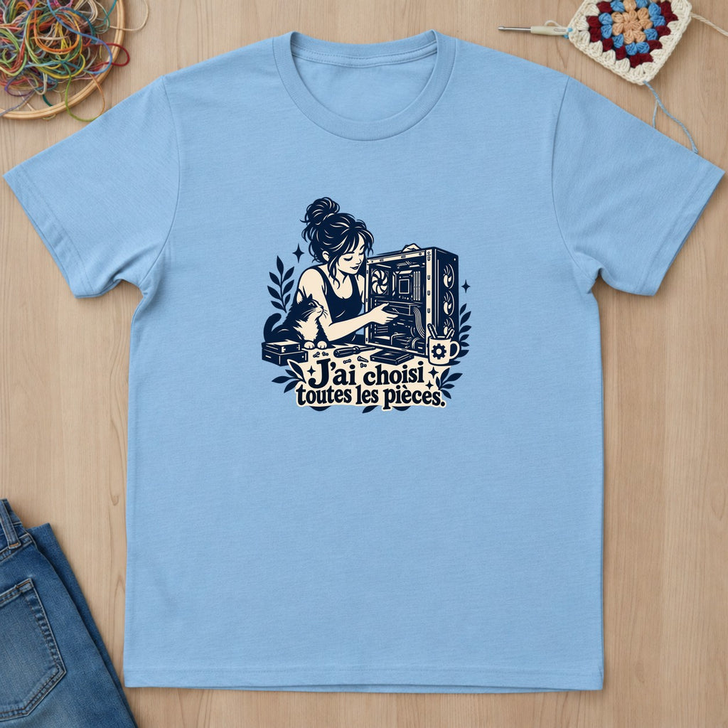 T-shirt mockup — Light Blue