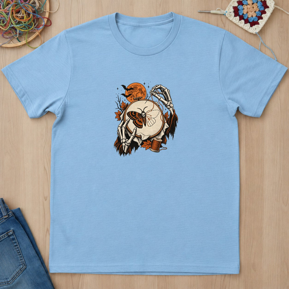 T-shirt mockup — Light Blue