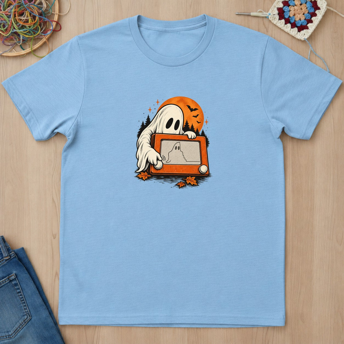 T-shirt mockup — Light Blue