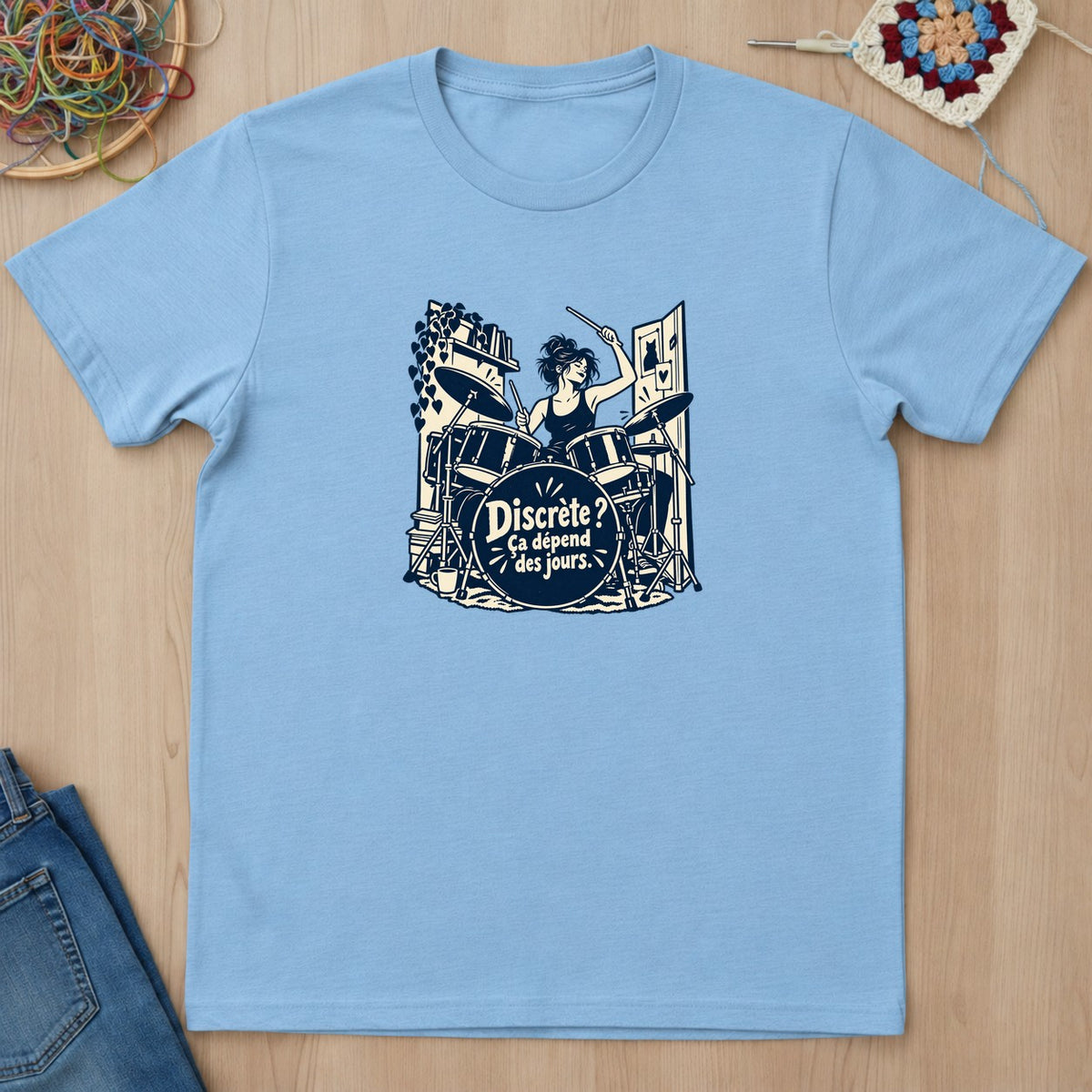 T-shirt mockup — Light Blue