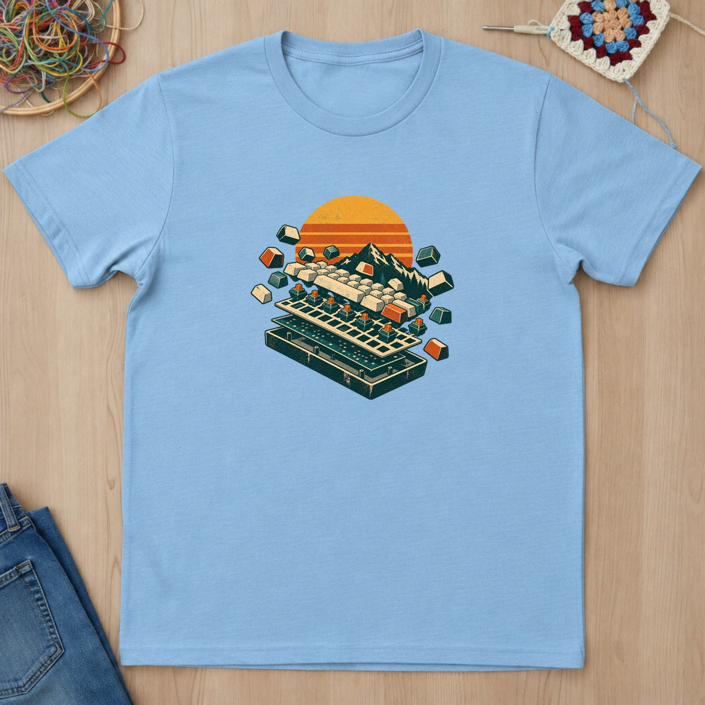 T-shirt mockup — Light Blue
