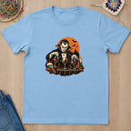 T-shirt bleu clair présenté à plat