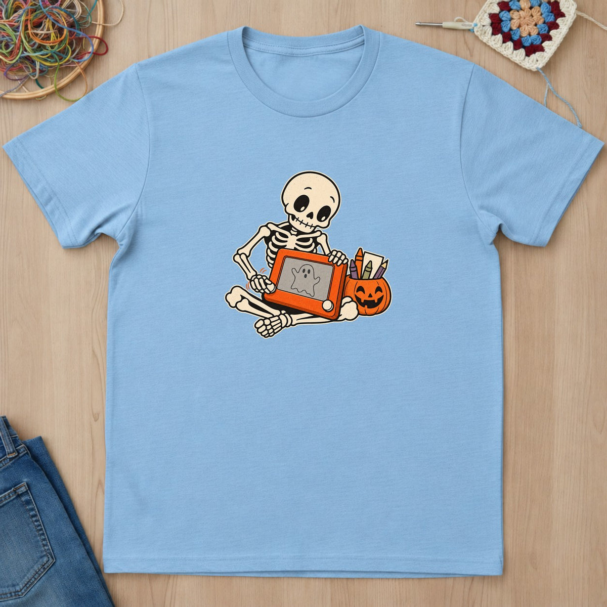 T-shirt mockup — Light Blue