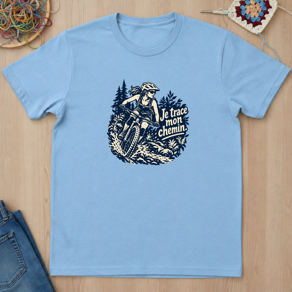 T-shirt mockup — Light Blue