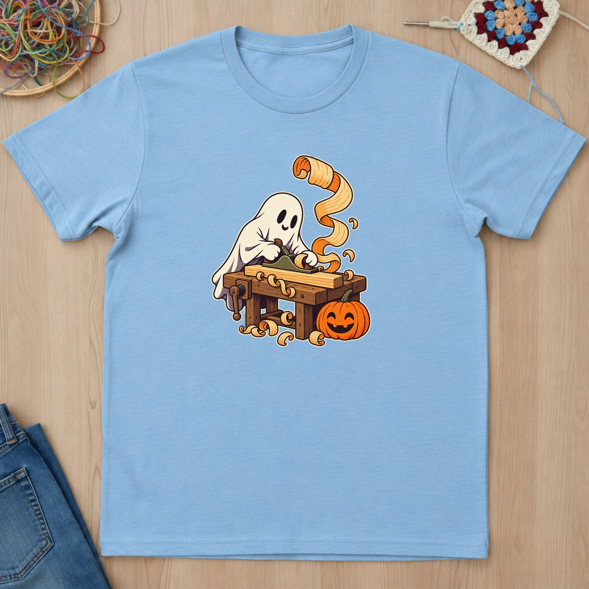 T-shirt mockup — Light Blue