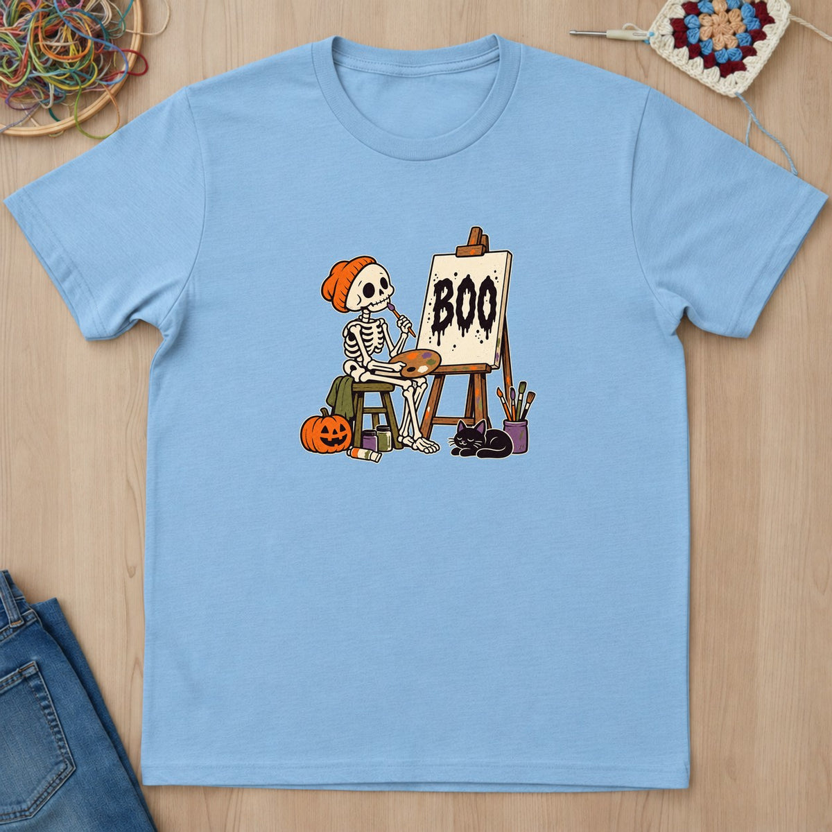 T-shirt mockup — Light Blue