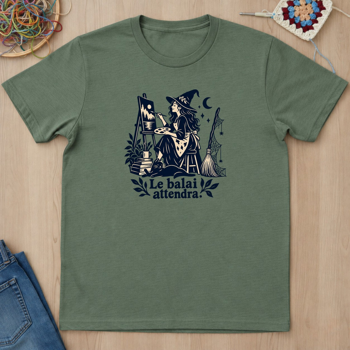 T-shirt mockup — Military Green