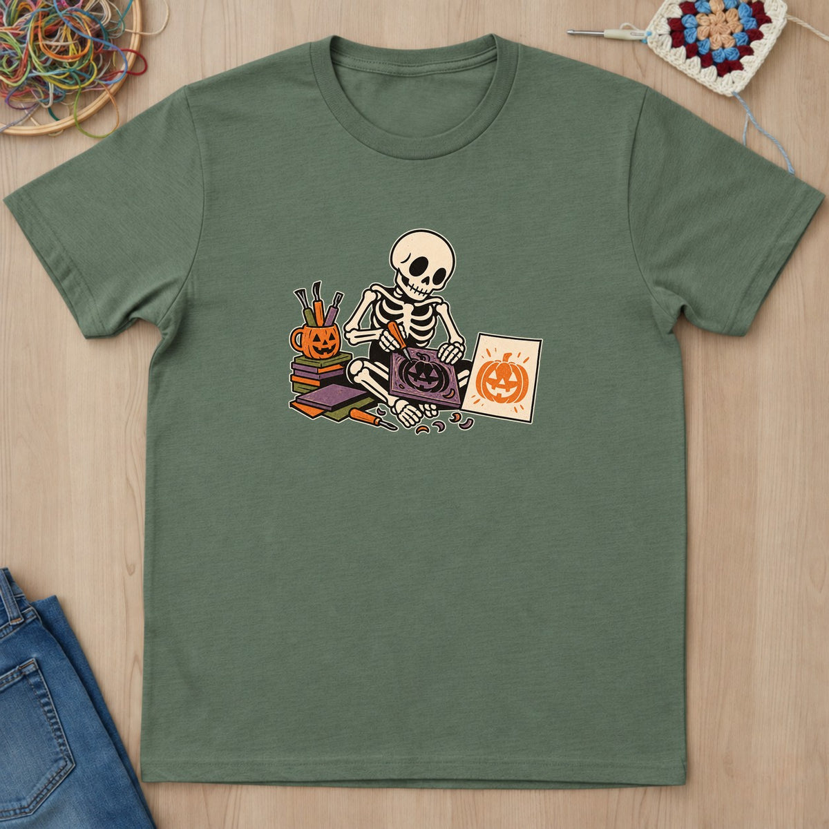 T-shirt mockup — Military Green