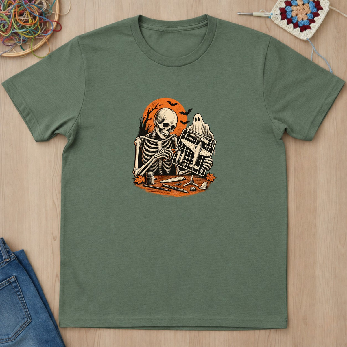 T-shirt mockup — Military Green