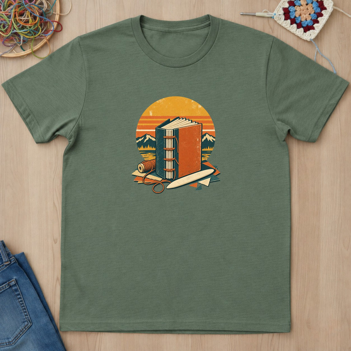 T-shirt mockup — Military Green