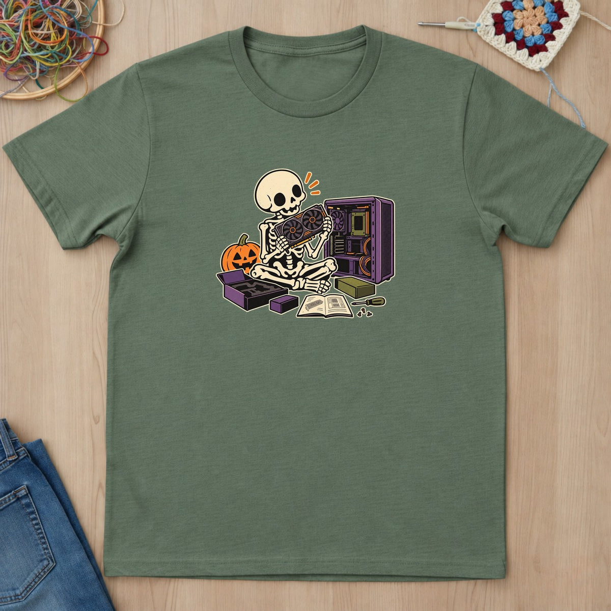 T-shirt mockup — Military Green
