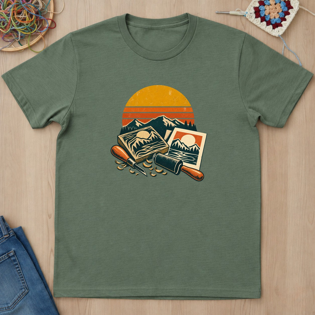 T-shirt mockup — Military Green