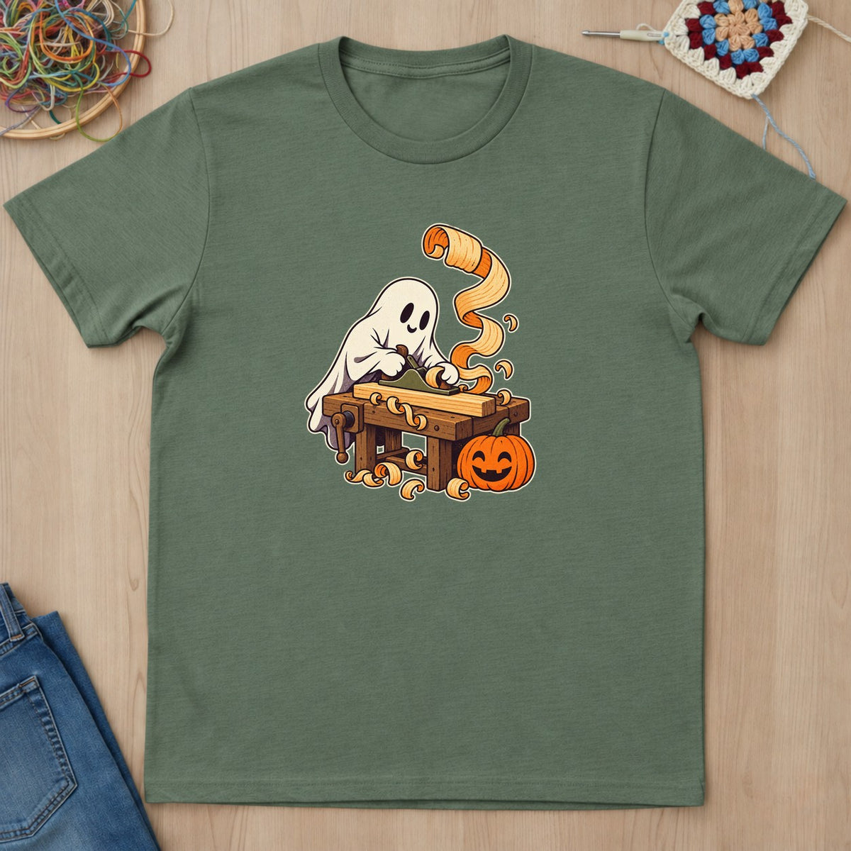 T-shirt mockup — Military Green