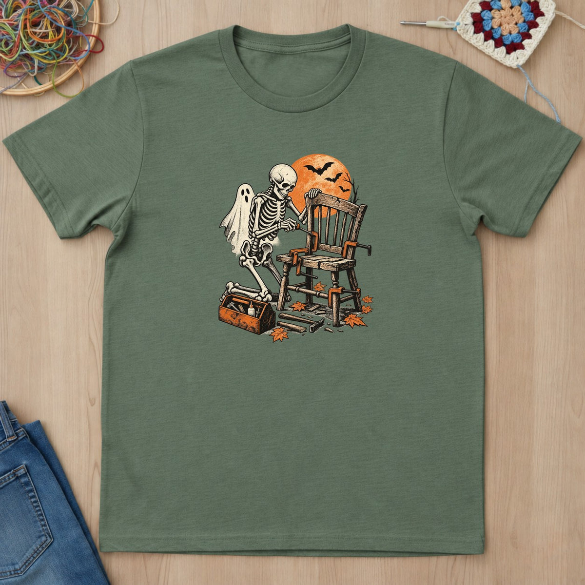 T-shirt mockup — Military Green