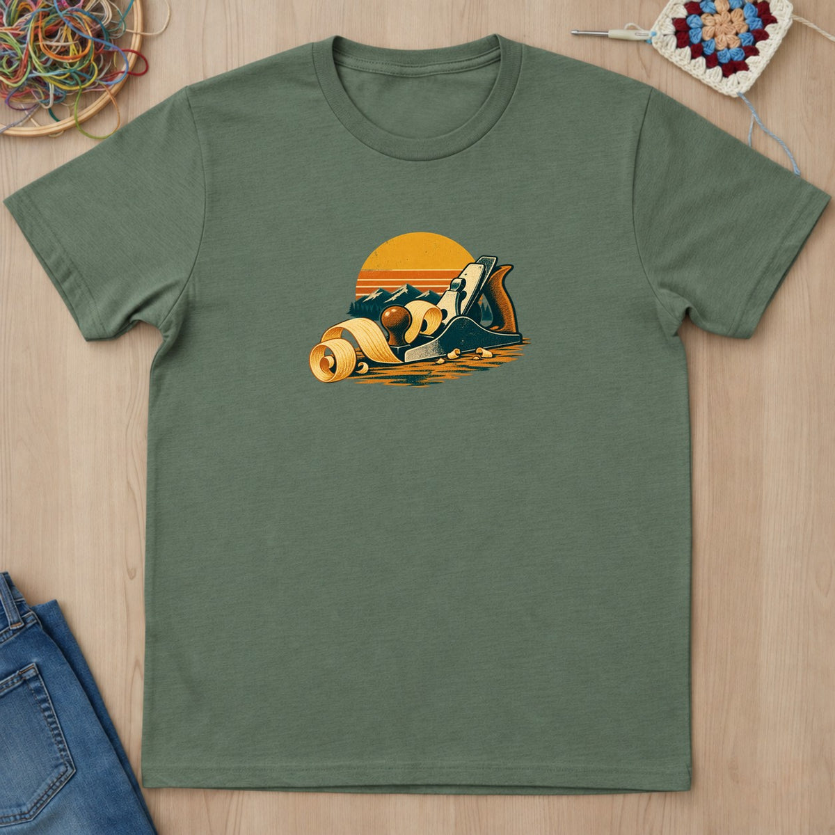 T-shirt mockup — Military Green