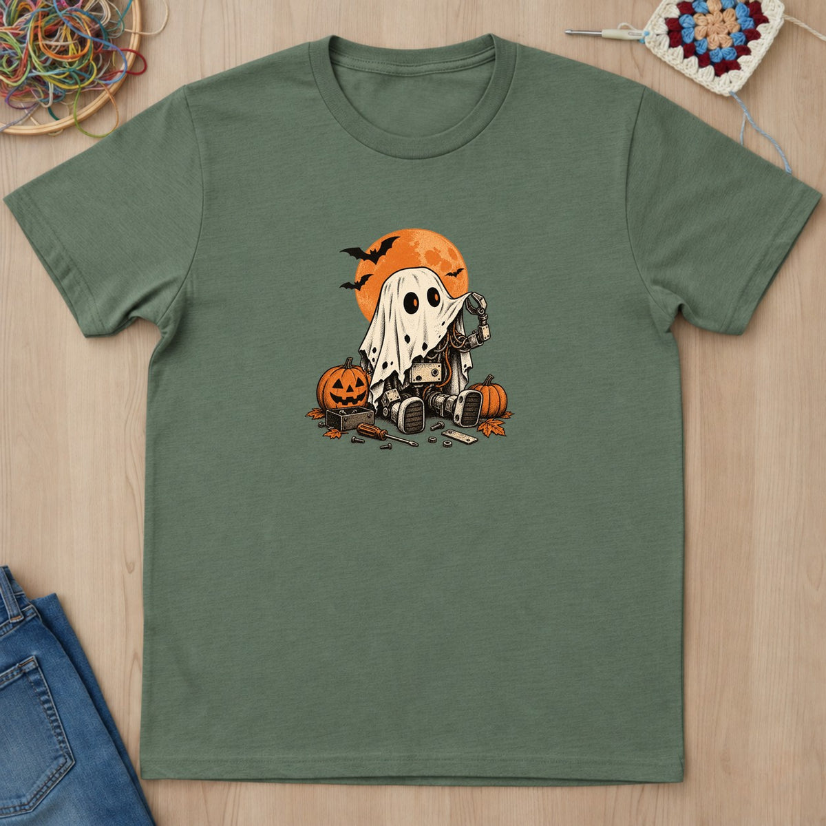 T-shirt mockup — Military Green