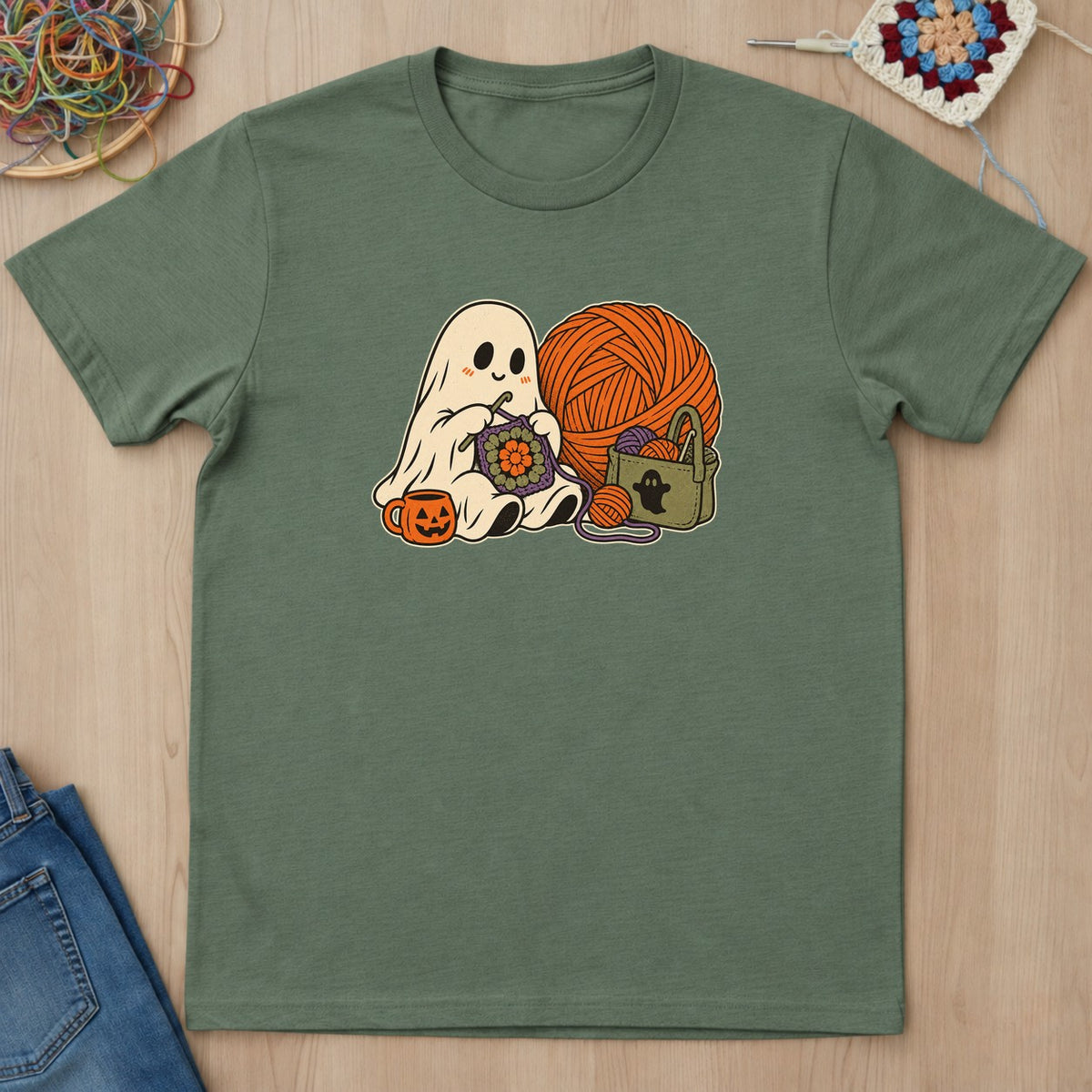 T-shirt mockup — Military Green