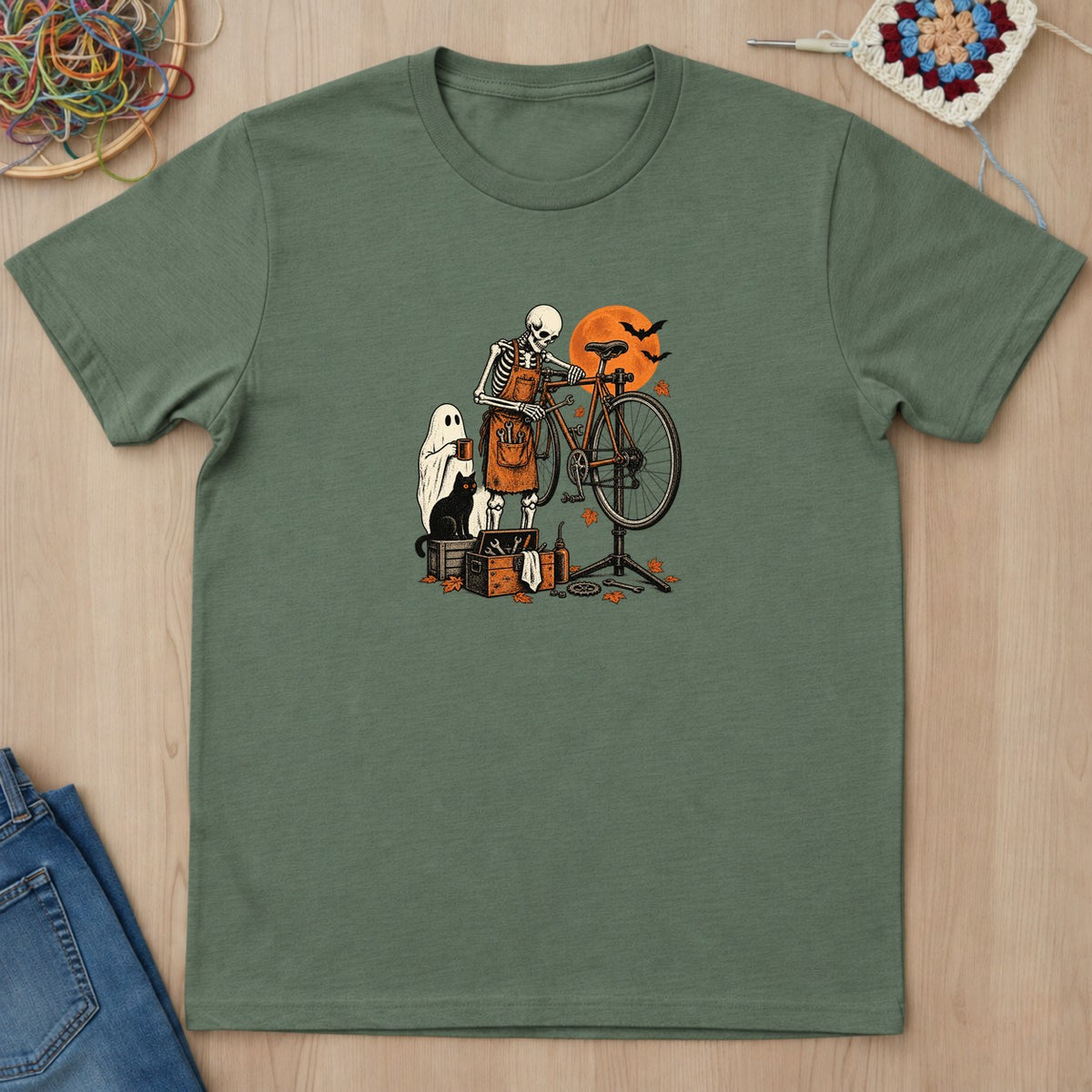 T-shirt mockup — Military Green