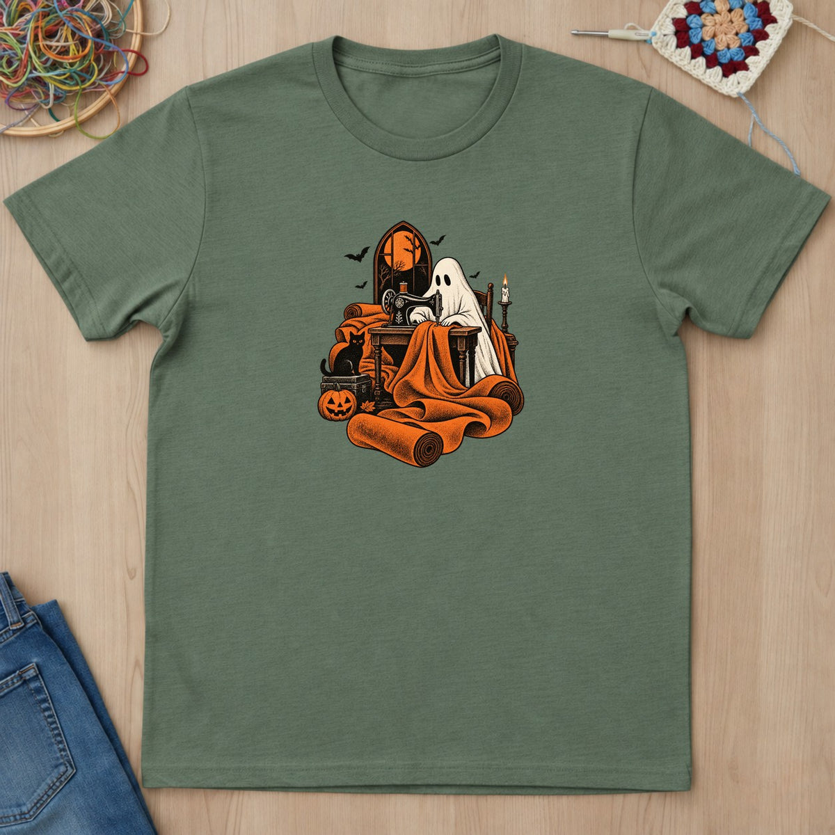 T-shirt mockup — Military Green