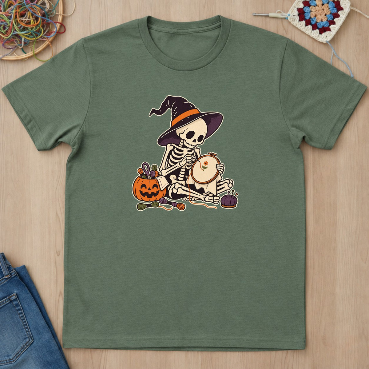 T-shirt mockup — Military Green