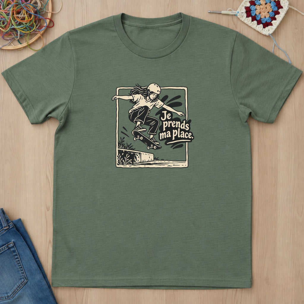 T-shirt mockup — Military Green