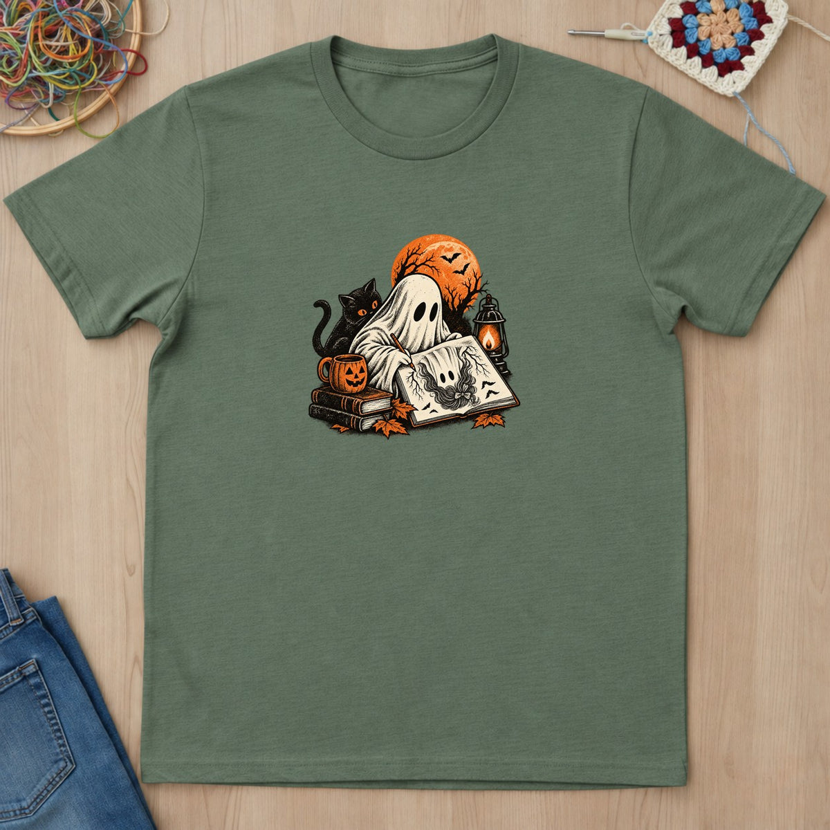 T-shirt mockup — Military Green
