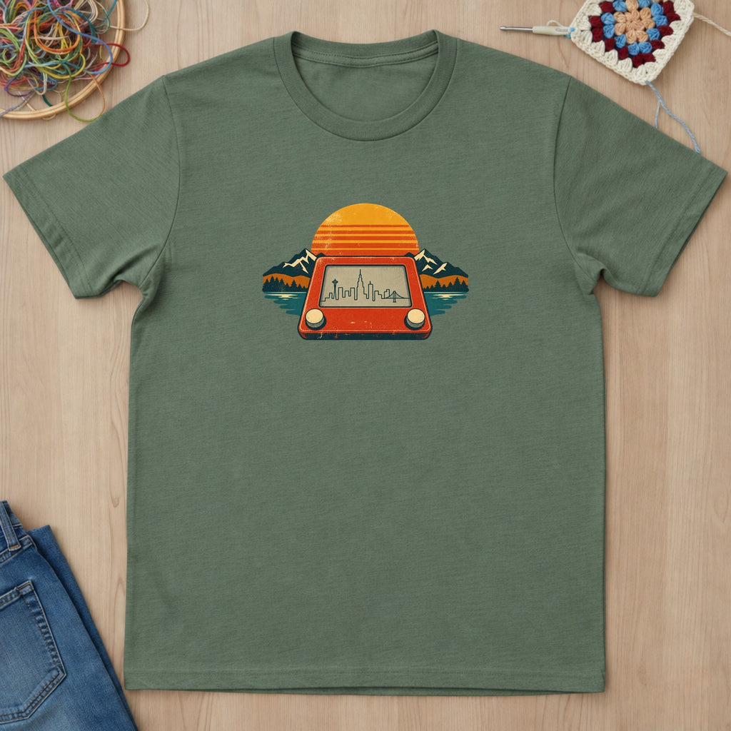 T-shirt mockup — Military Green
