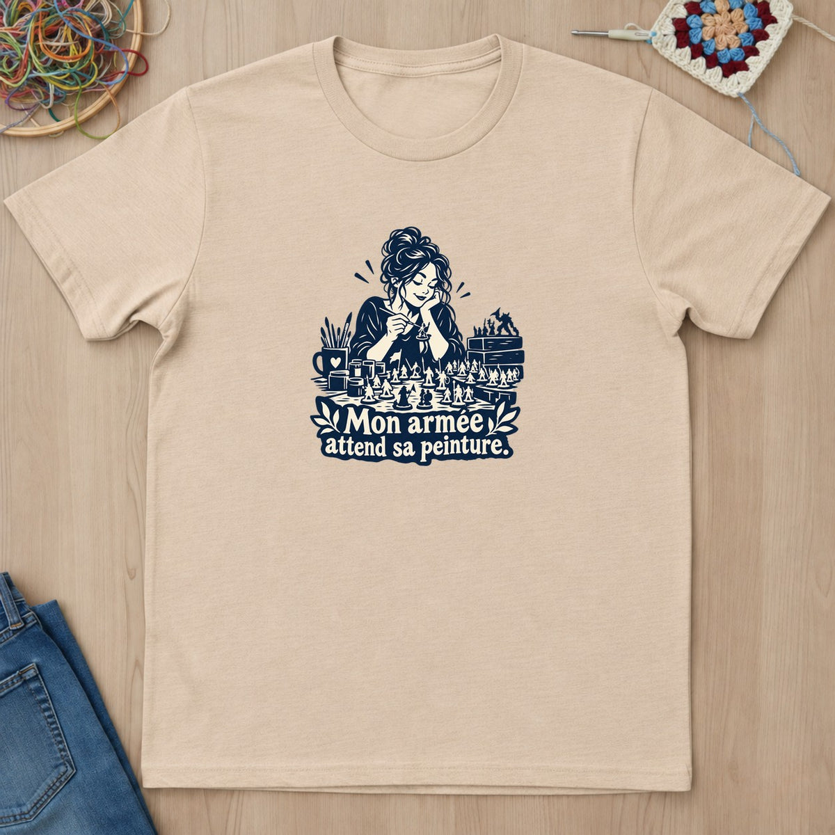T-shirt mockup — Natural