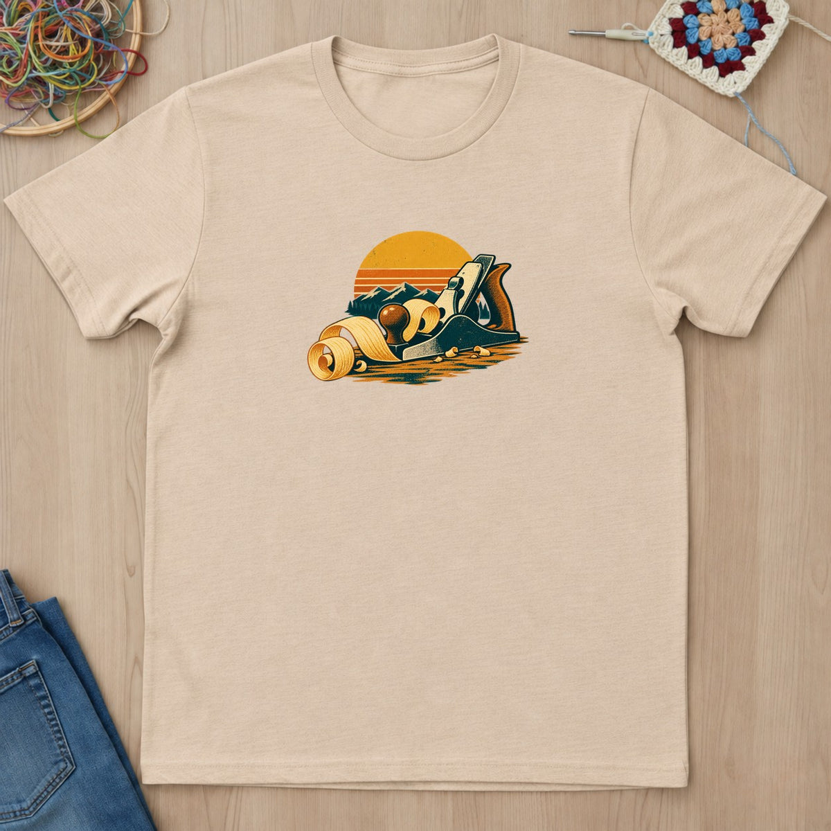 T-shirt mockup — Natural