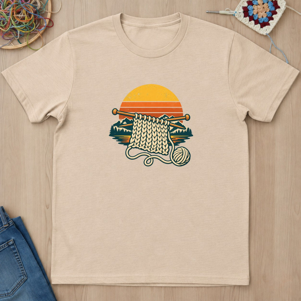 T-shirt mockup — Natural