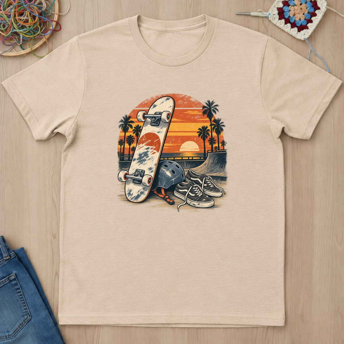 T-shirt mockup — Natural