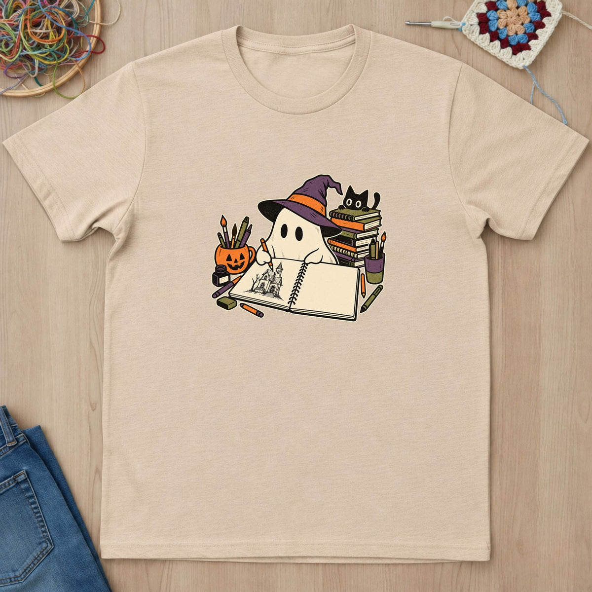 T-shirt mockup — Natural