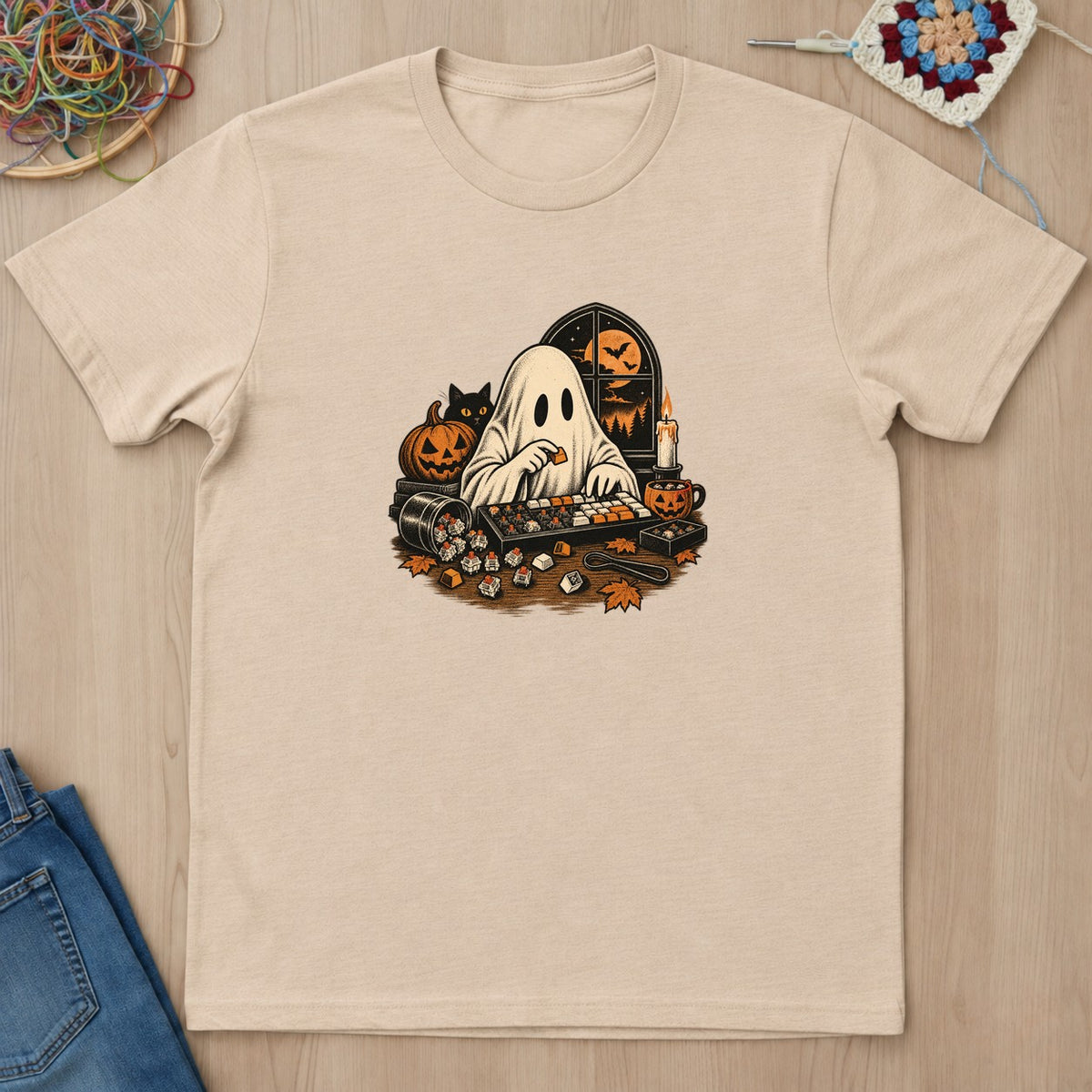 T-shirt mockup — Natural