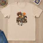 T-shirt naturel présenté à plat