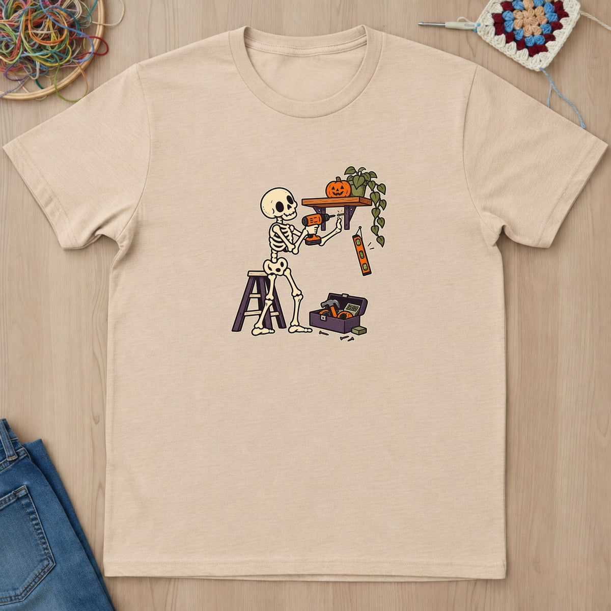T-shirt mockup — Natural