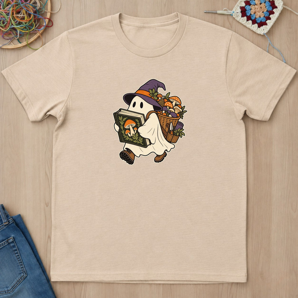 T-shirt naturel présenté à plat